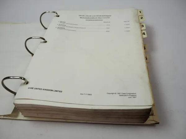 Case CS120 CS130 CS150 Traktor Werkstatthandbuch Reparaturanleitung 1997