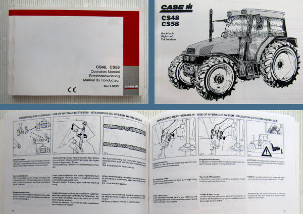 Case CS48 48a CS58 CS58a Traktor Betriebsanleitung Bedienungsanleitung 1997