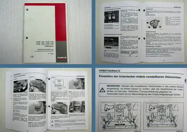 Case CVX120 CVX130 CVX150 CVX170 Betriebsanleitung 2001 ab DBD 80555