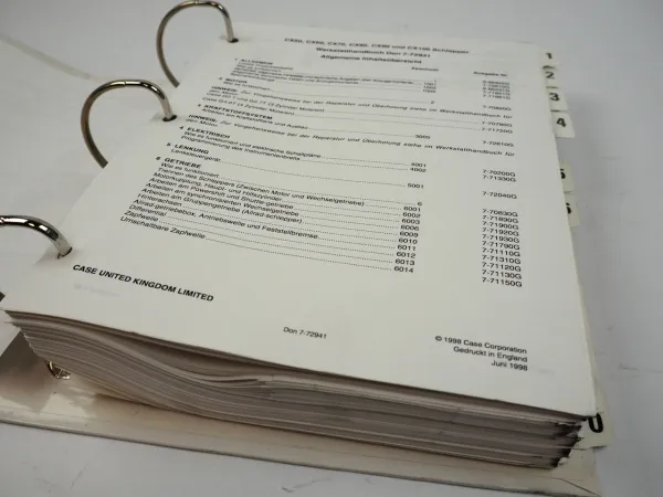 Case CX 50 60 70 80 90 100 Werkstatthandbuch Reparaturanleitung 1998