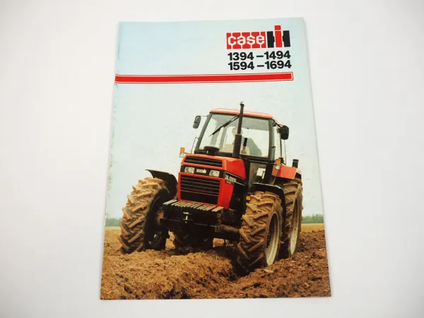 Case IH 1394 1494 1594 1694 Allrad Traktor Schlepper Prospekt 1980er Jahre