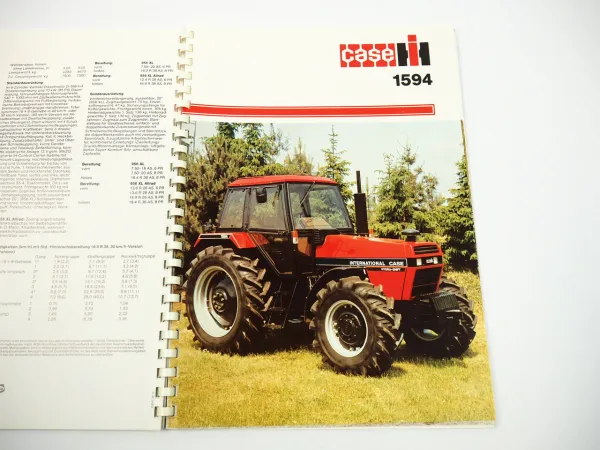 Case IH 433 - 833 743 - 1455XL ... Traktor 17x Prospekt Ringbuch 1980er Jahre