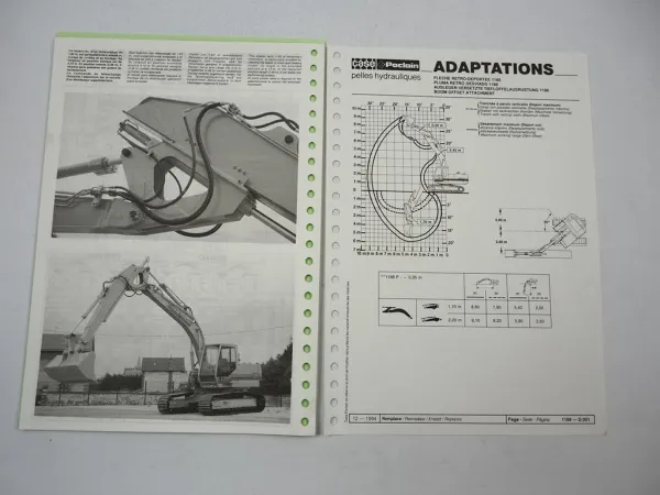 Case Poclain 1188 LC CK P Bagger Pelles Hydrauliques Prospekt 1994