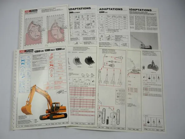 Case Poclain 1288 CK NLC LC Raupenbagger Pelles Hydrauliques Prospekt 1994