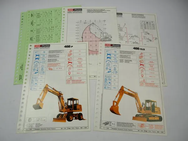 Case Poclain 488 CLS P Bagger Pelles Hydrauliques Prospekt 1994
