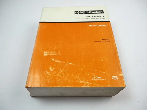 Case Poclain 61C Raupenbagger Excavator Ersatzteilkatalog Parts List 1990