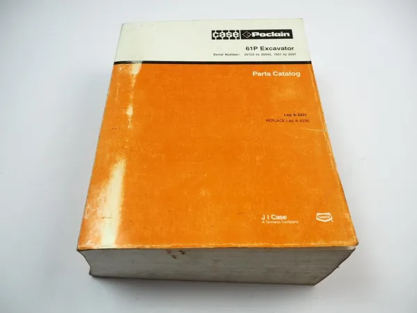 Case Poclain 61P Radbagger Excavator Ersatzteilkatalog Parts List 1990