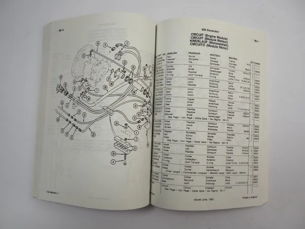 Case Poclain 688B CK Raupenbagger Excavator Ersatzteilkatalog Parts List 1993