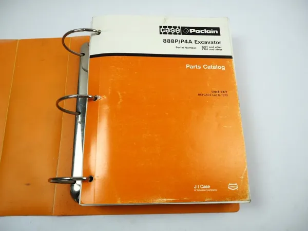 Case Poclain 888 P P4A Radbagger Excavator Ersatzteilkatalog Parts List 1991