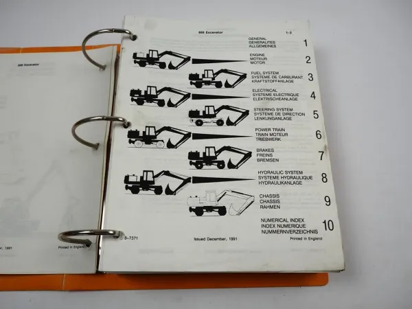 Case Poclain 888 P P4A Radbagger Excavator Ersatzteilkatalog Parts List 1991