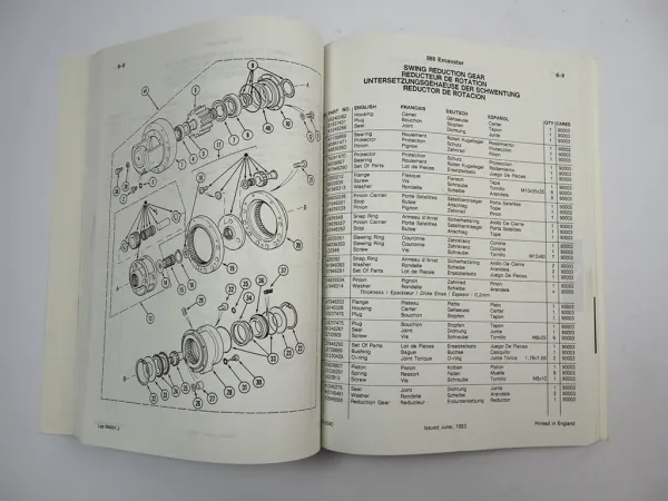 Case Poclain 888B CK CKE Raupenbagger Excavator Ersatzteilliste Parts List 1993