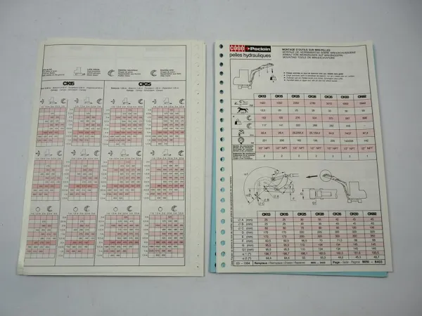 Case Poclain CK 13 15 25 28 36 50 62 Bagger Pelles Hydrauliques Prospekt 1994