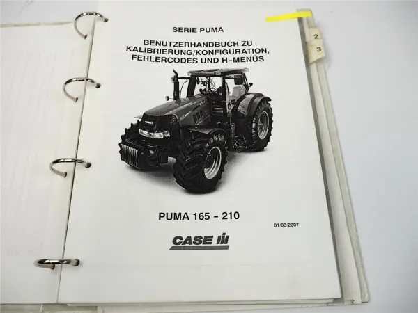 Case Puma 165 180 195 210 Hydraulik Kalibrierung Elektronik Steuermodul 2007