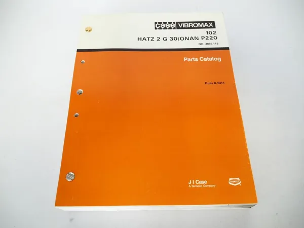 Case Vibromax 102 Hatz 2G30 ONAN P220 Tandemwalze Ersatzteilliste Parts Catalog