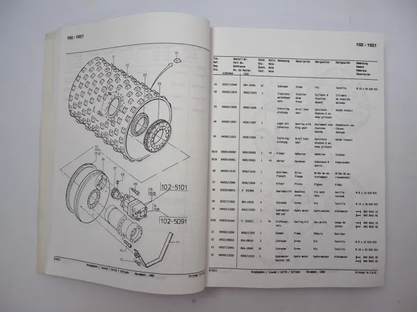 Case Vibromax 102 Hatz 2G30 ONAN P220 Tandemwalze Ersatzteilliste Parts Catalog
