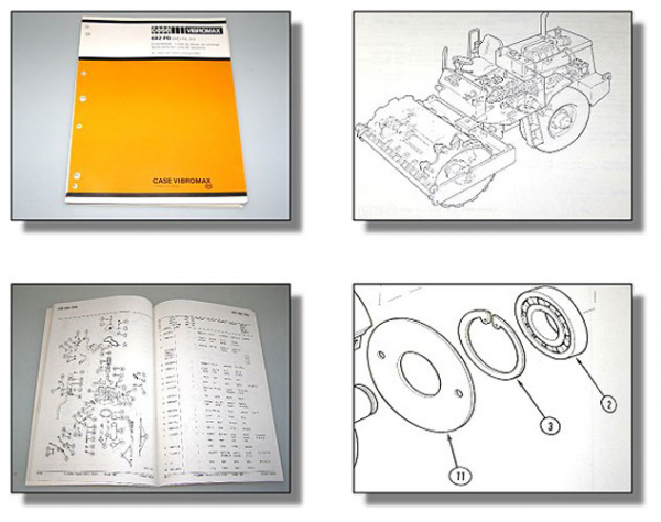 Case Vibromax 602 PD Walzenzug Ersatzteilliste Spare parts List
