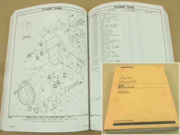 CAT Caterpillar 938F Wheel Loader Parts Manual List Ersatzteilliste in engl 1996