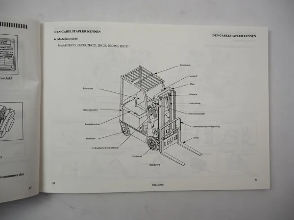 Caterpillar 2EC EP 15 18 20 25 25E 30 Gabelstapler Betriebsanleitung 1996