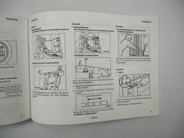 Caterpillar 2EC EP 15 18 20 25 25E 30 Gabelstapler Betriebsanleitung 1996