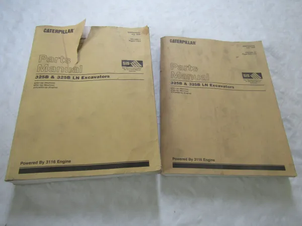 Caterpillar 325B and 325B LN Excavators Parts book Manual 7/1999