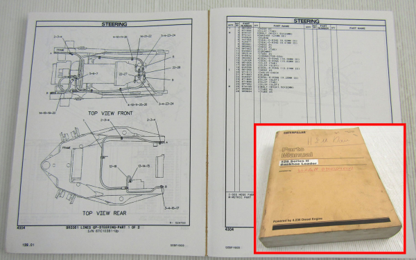 Caterpillar 428 Series II Backhoe Loader Parts Book List 5/1994