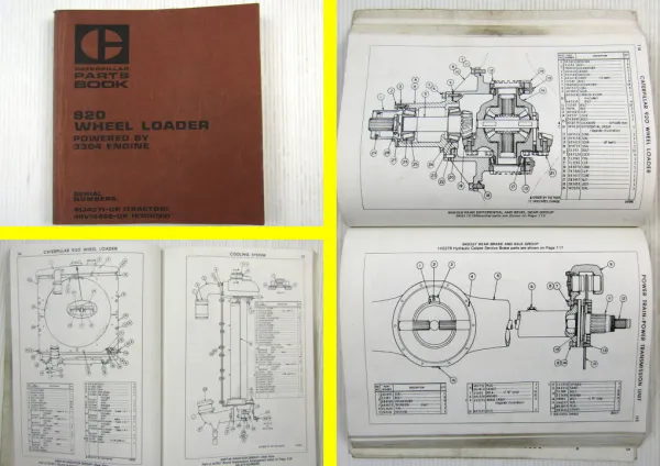 Caterpillar 920 Wheel Loader Parts book Catalog Ersatzteilliste 3304 Engine