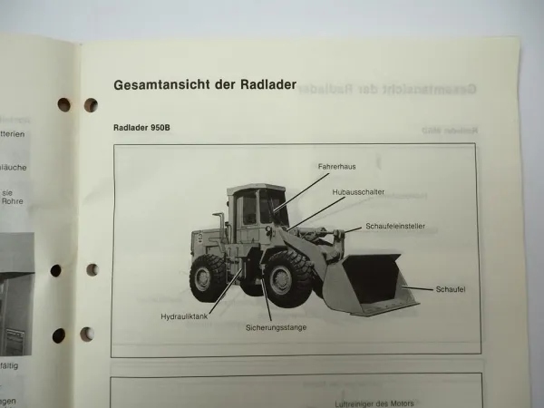 Caterpillar 950B 966D 980C Radlader Betriebsanleitung Bedienung 1981