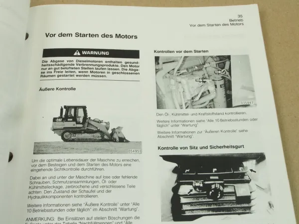 Caterpillar 953C Kettenlader Bedienungsanleitung 1996 Betrieb und Wartung