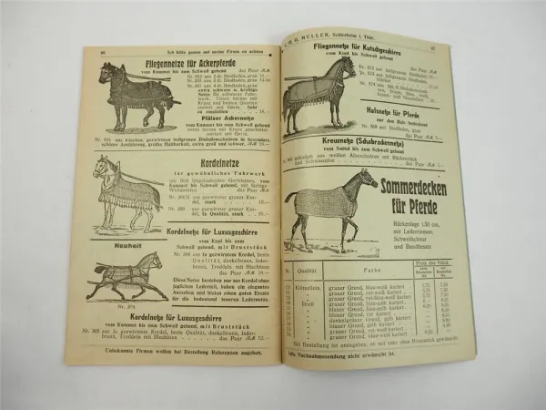 CHG Müller Schlotheim Thüringen Taschen Seilerwaren Sportartikel Preisliste 1939