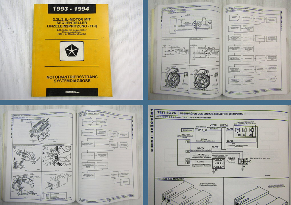 Chrysler 1993-1994 2,2L 2,5L Motor mit TBI Antriebsstrang Diagnosehandbuch