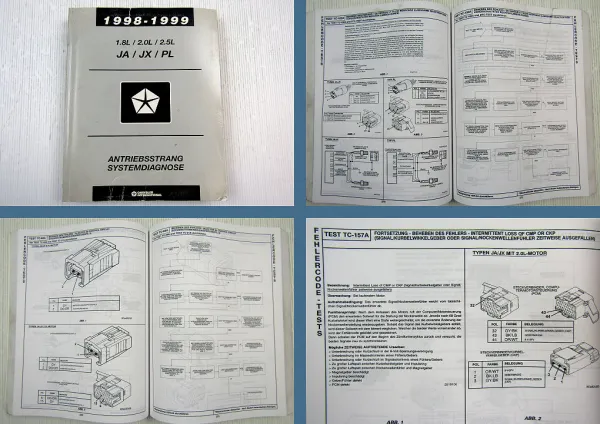 Chrysler 1998-1999 1,8L 2,0L 2,5L JA JX PL Diagnosehandbuch Antriebsstrang