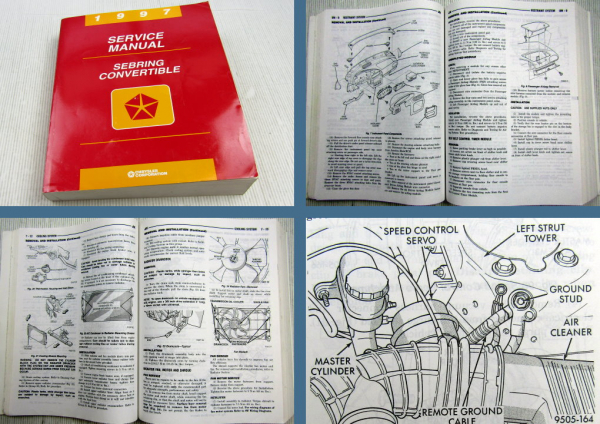 Chrysler Sebring Convertible model code JX 1997 Service Manual Shop Manual
