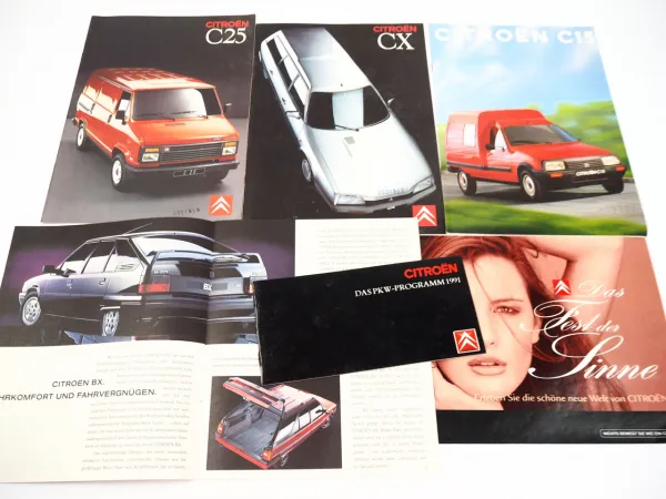 Citroen AX BX CX ZX C15 C25 Xsara Xantia Break Evasion ... 25x Prospekt
