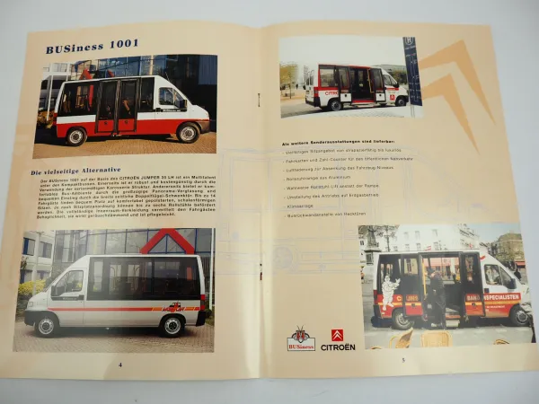 Citroen Jumper Business 909 1001 2002 Kleinbus Prospekt