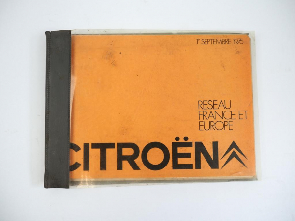 Citroen Reseau France et Europe Werkstättenverzeichnis 1976