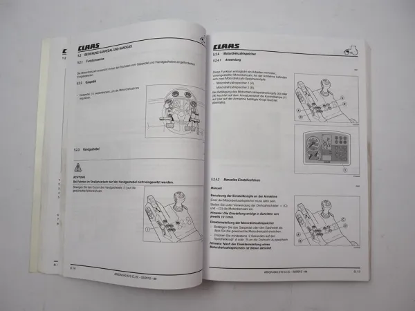 Claas Arion 510 520 530 540 610 620 630 640 C.I.S. Betriebsanleitung 2012