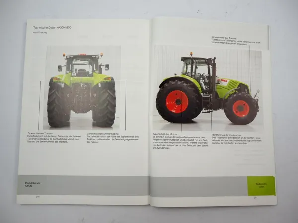 Claas Axion 810 820 830 840 850 Traktor Produktberater Verkaufshandbuch 2009
