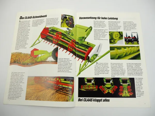 Claas Classic 78 bis 108 Mähdrescher Prospekt 1994