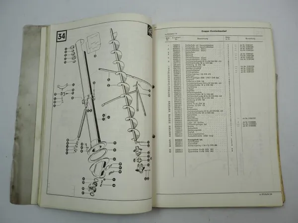 Claas Comet Mähdrescher Ersatzteilliste Ersatzteilkatalog 1971