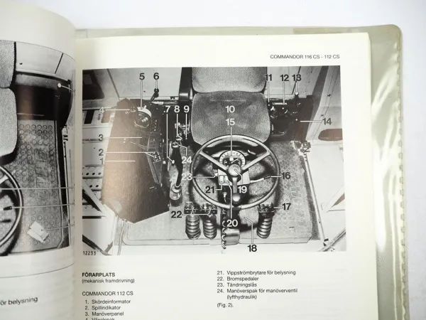Claas Commandor 112 114 115 116 CS Instruktionsbok 1986 Schwedisch