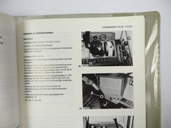 Claas Commandor 112 114 115 116 CS Instruktionsbok 1986 Schwedisch