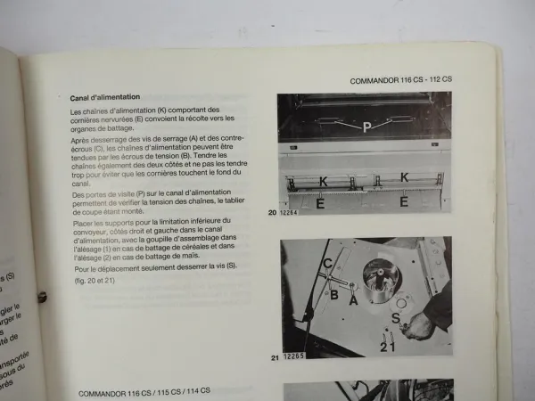 Claas Commandor 112 114 115 116 CS Notice dutilisation 1986 Französisch