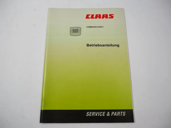 Claas Communicator II Steuerungseinheit Betriebsanleitung Bedienung 2012