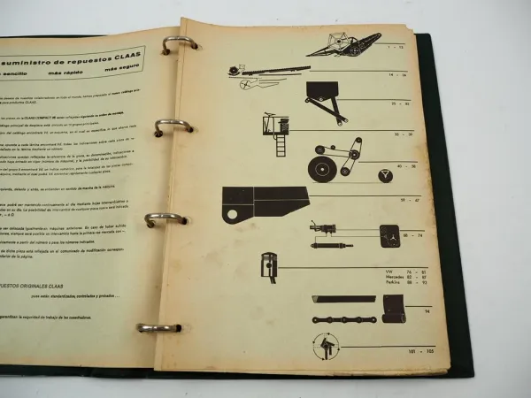 Claas Compact 25 Mähdrescher Ersatzteilliste Ersatzteilkatalog 1974