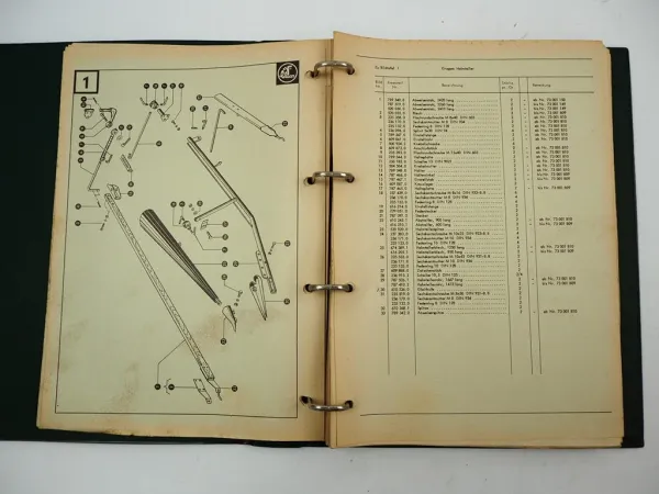Claas Compact 25 Mähdrescher Ersatzteilliste Ersatzteilkatalog 1974