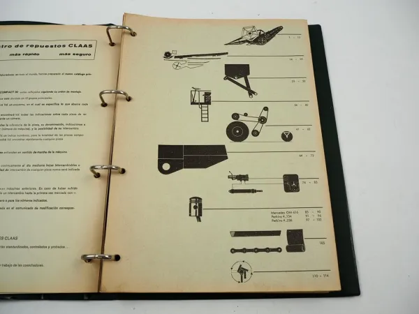 Claas Compact 30 Mähdrescher Ersatzteilliste Ersatzteilkatalog 1976