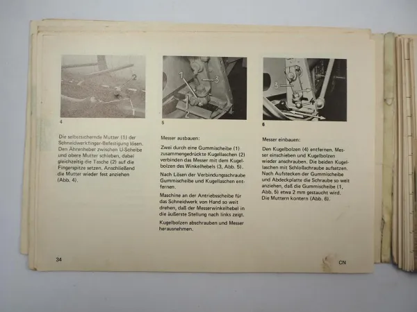Claas Consul Mähdrescher Betriebsanleitung Ersatzteilliste 1974/76