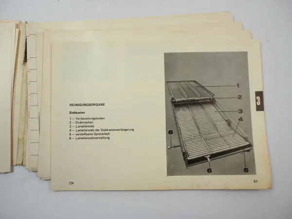 Claas Consul Mähdrescher Betriebsanleitung Ersatzteilliste 1974/76