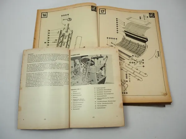 Claas Cosmos Mähdrescher Betriebsanleitung Ersatzteilliste 1968/70