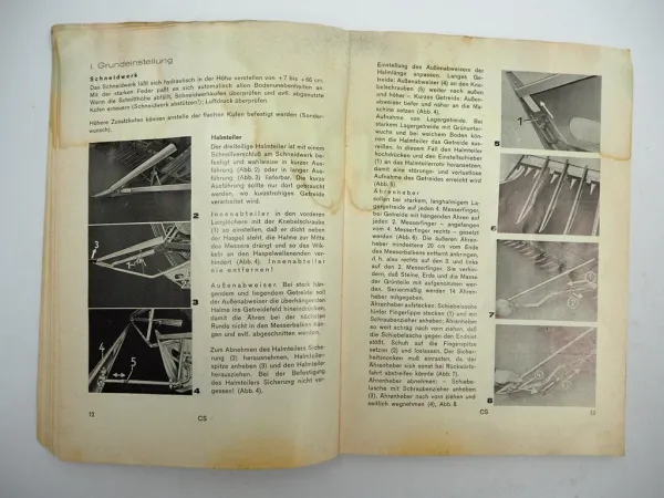 Claas Cosmos Mähdrescher Betriebsanleitung Ersatzteilliste Bildkatalog 1968/70